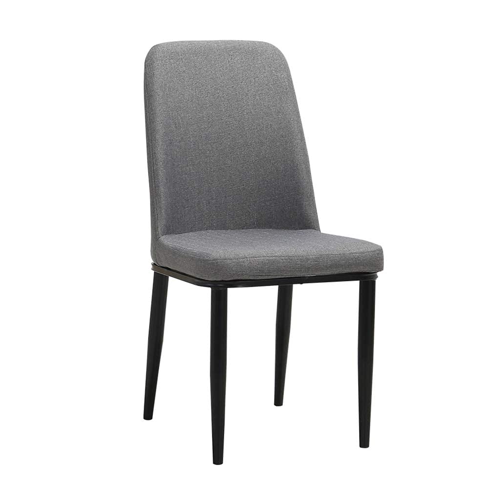 HXCQHWModern Living Room Leisure Chair, Northern Europe Fabric Dining Without Armrests Chairs | Club Lounge Chair with Soft cushion and Backrest for Home Accent Chair,A~Gray