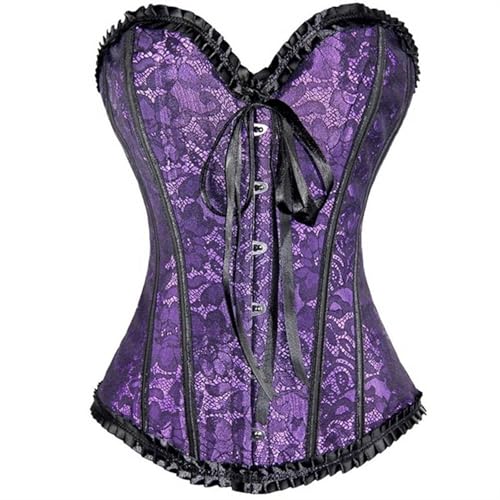 Corsé de talla grande para mujer, Morado (, L