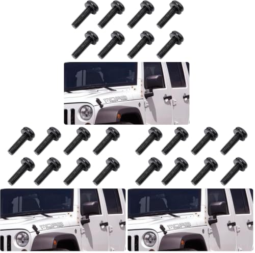 Image of Jeep Wrangler JK Bolts M8 x 1.25 Hardtop Bolts,Door Hinge Bolt (Pack of 3)