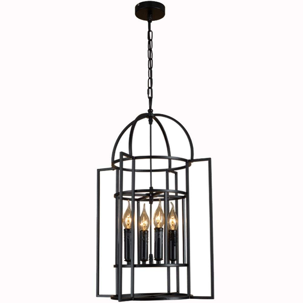 Lustre suspension vintage métal noir luminaire industriel E14 salon