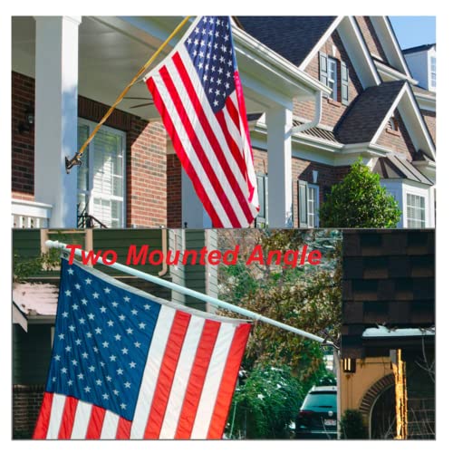 Stepfly Stainless Steel Anti-Rust Flag Pole Holder,2 Positions For 1 Inch Flag Pole, Anti-Strong Wind Outdoor Flagpole Bracket, Flag Pole Mount For House Black #TOP5