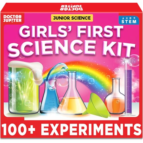 Doctor Jupiter Girls' First Science Kit for Kids Ages 4-5-6-7-8 | Christmas, Birthday Gift Ideas for 4+ Year Old Girls | STEM Toy Kit with 100+ Experiments | Learning & Educational Projects