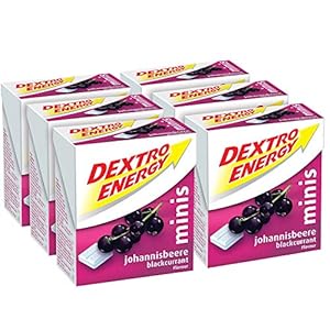 Dextro Energy Minis Bessen, 6 verpakkingen (6 x 50 g) druivensuiker mini, mini-druivensuiker-kubus, ideaal voor in je broekzak en onderweg