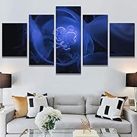 SIGNWIN 5 Panel Canvas Wall Art Light Float for Home Decorations Ready to Hang - 60