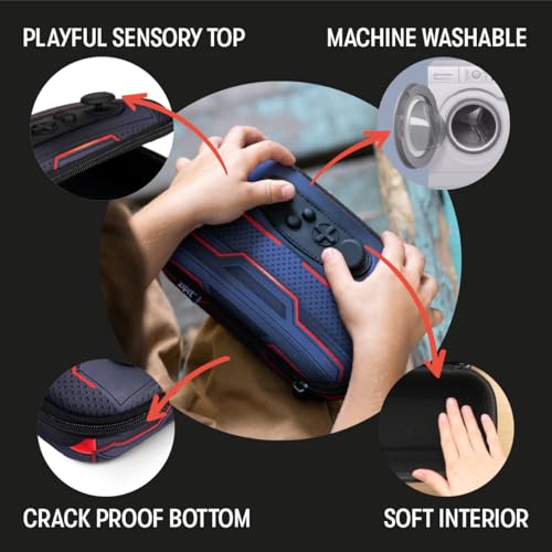 Image of ZIPIT Gamer Pencil Case for Boys, Durable Pencil Box for School, Large Capacity Stationery Organizer Box, Black