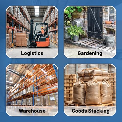 Image of Treaton, Heavy-Duty 4-Way Entry Wooden Pallet - 48x48x5 inch, Industrial-Grade Hardwood Shipping Pallet, Durable, Reusable, Stackable, Easy to Handle, Commercial Use as a Floor-Pallet, 10 Pack