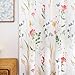youleyar Floral Curtains 54 Inches Long for Living Room 2 Panels Printed Pattern Curtain Rod Pocket Spring Summer Watercolor Flowers/Leaves Window Drapes for Girls Bedroom, 52