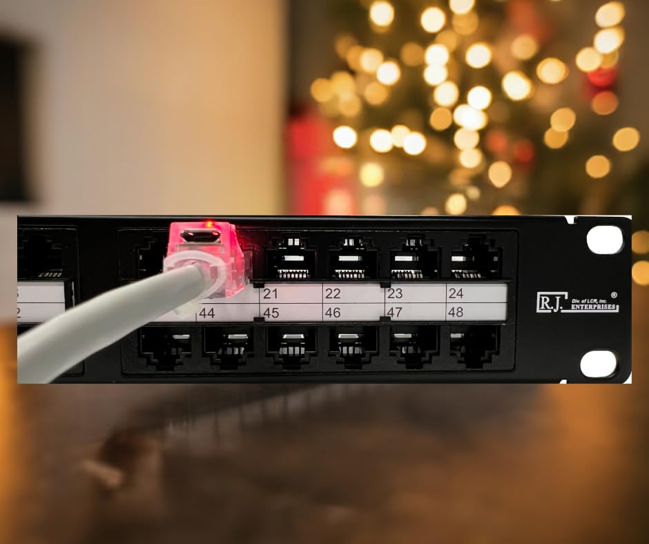 R.J. Enterprises®-HDPP-48-C6A (48 Port- in ONE U)-No punch down-10G, High Density, Cut 50% Space, 90% time, Feed Through, Patch Panel -Rack Mount-Die Cast Box cut Cross Talk-Data Center-PoE+, Ethernet