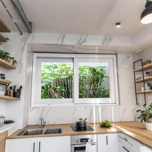 Ventana corredera de aluminio negro fácil de instalar en sótano 3