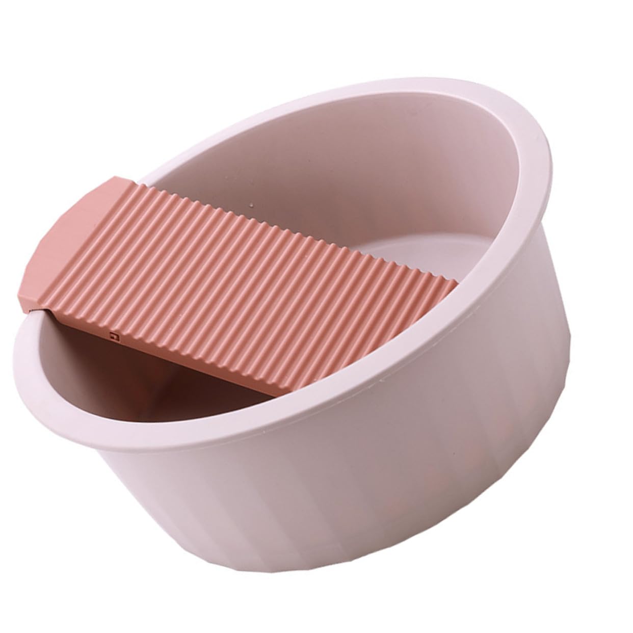 Vaschetta Lavaggio Ragazzo Ragazza e Lavatoio ASSE per Panni, Bacinella Plastica Spessa Rosa Grande, Lavabo Portatile per Viso e Mani, Uso Casa, Cucina e Campeggio