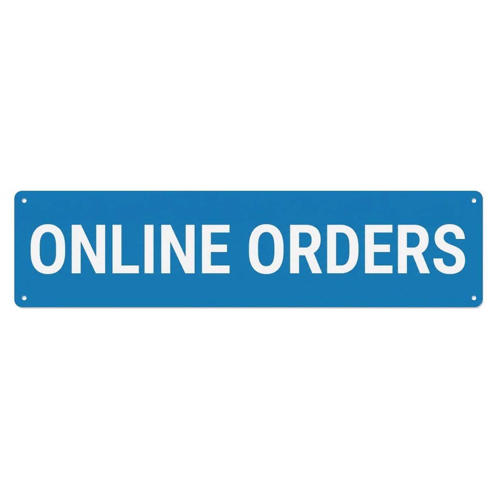 Online Orders Pickup Counter Metal Tin Sign