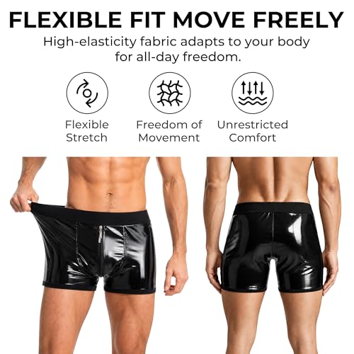 LOVETOY Strap-On Pegging Toys Harness Faux Leather Boxer Shorts for Women &... - Image 3
