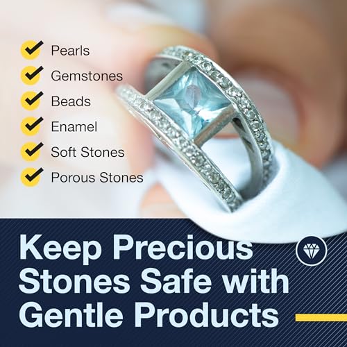 Gentle Jewelry Cleaner Solution | Gold, Silver, Earring, Diamond Ring Fine & Fashion Jewelry Cleaner | Ammonia Free l 6 oz l Made in the USA