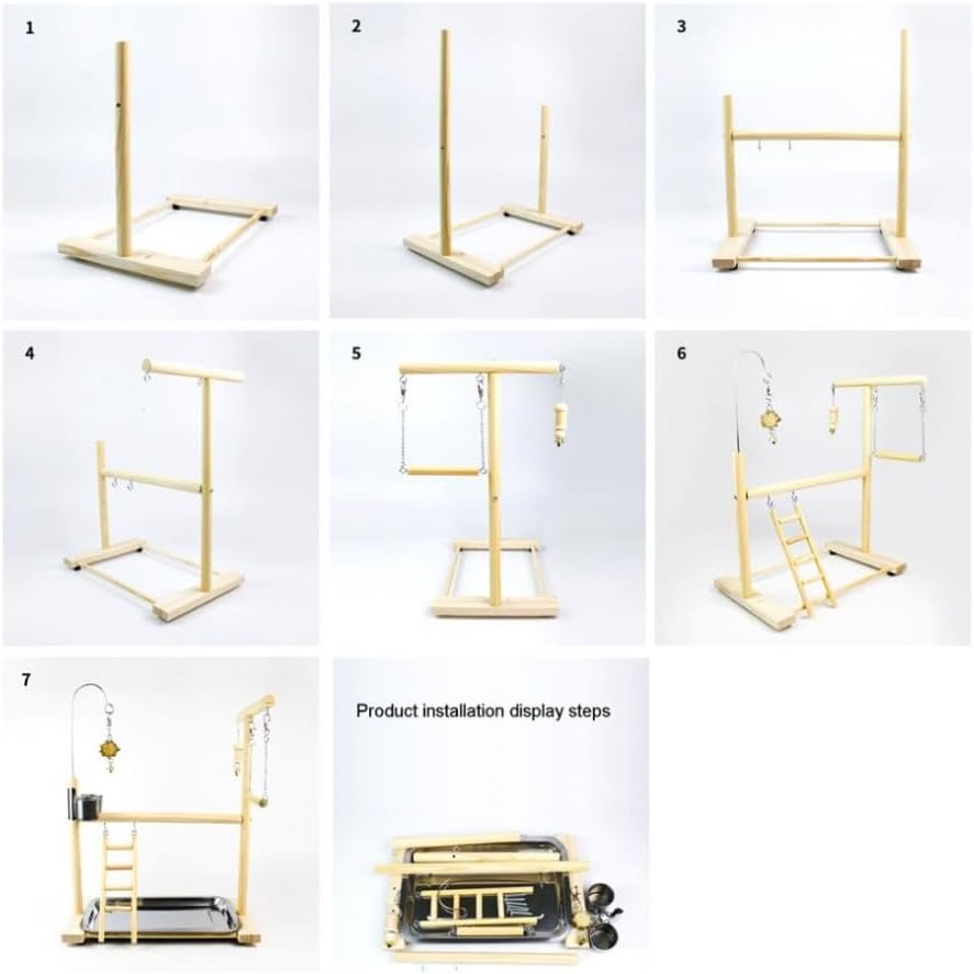 Bird Playground Parrot Play Stand，Parrot Stand Bird Play Stand Parrot Playstand Parrot Playstand Parakeet Playground Bird Play Gym Stand with Feeder Cup Swing Chew Toy