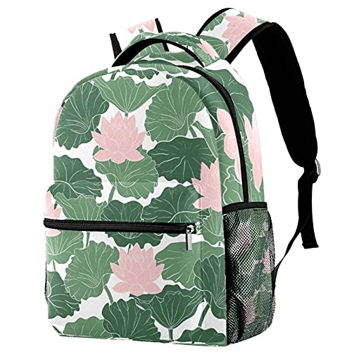 Mochila con lunares verdes cómoda para proteger la laptop del uso diario