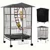 Large Parakeet Cage,Small Bird Cage,Cockatiel Cage for Birds with Covers,Parrot Cage Accessories for Finch,Cockatiels,Conure Bird,Budgie,Pigeon,Canary,Lovebird,Quaker (Meduim Birdcage)