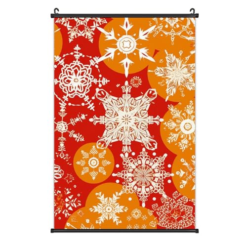 Póster de copos de nieve POLESVBM para decorar salones y oficinas modernas