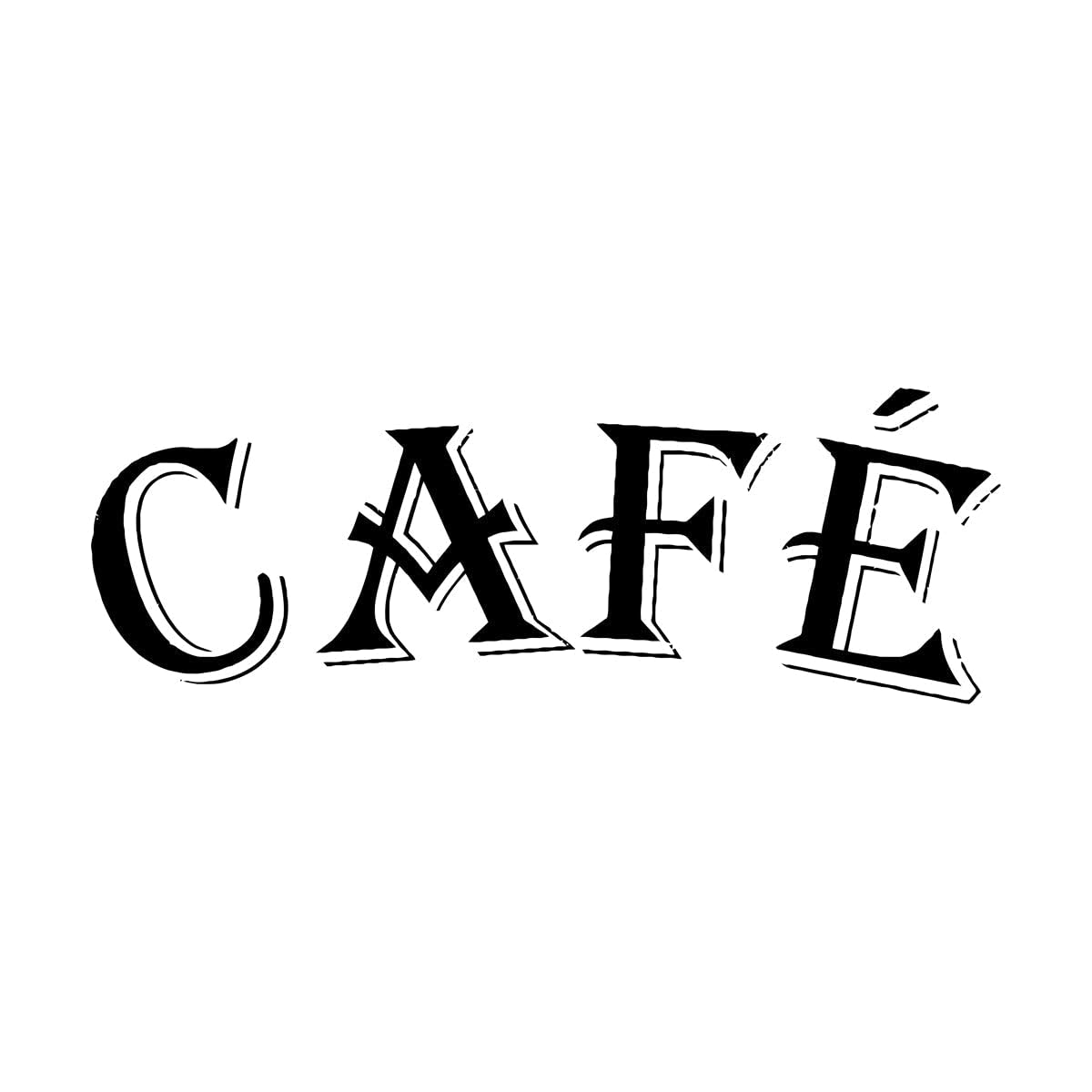 Lzhouting Wall Stickers 2045 Cafe Sign Words Coffee Shop Cafeteria Cafe Tea Room Window Wall Sticker Decal Vinyl Decor Small - 16X45cm