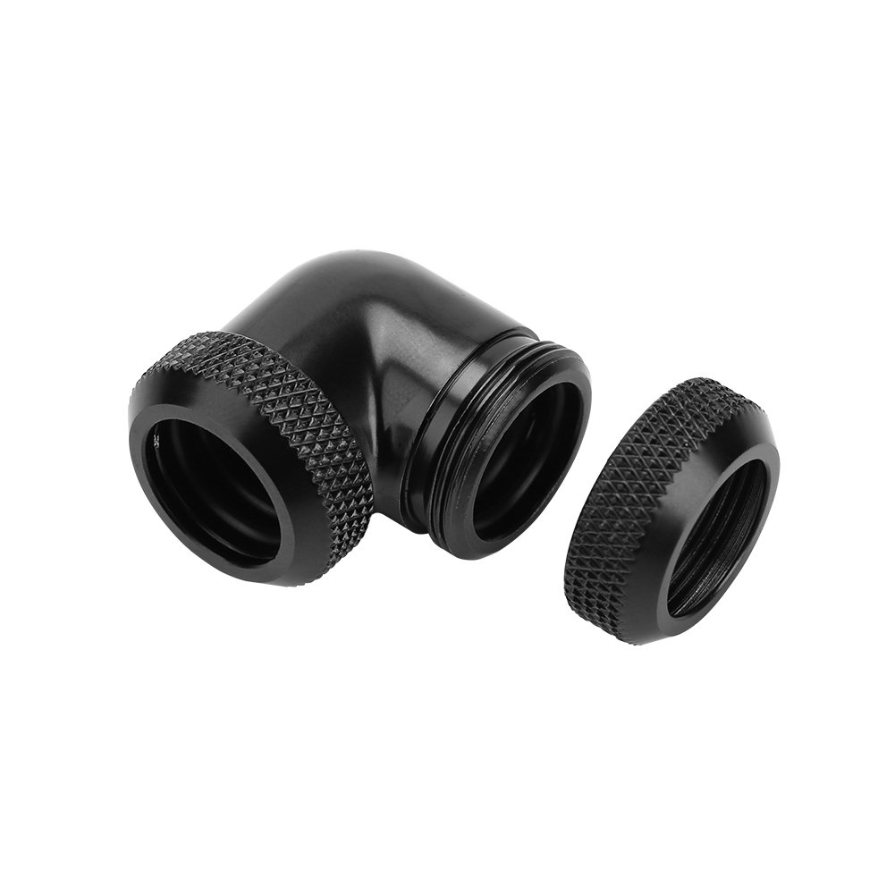 Asixx Złączki do Chłodzenia Wody 90 Stopni, 14mm OD G1 / 4 DIY łokieć 90 Stopni Podwójne rury sztywne złącze rury chłodzenia cieczą