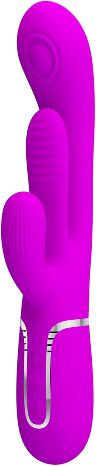 Clitoral G Spot Vibrator Anal Dildo 3 in 1, Vibrator Dildo with 7 Vibrating Modes Waterproof Wand Massager Adult Sex Toy for Female or Couples(Red)