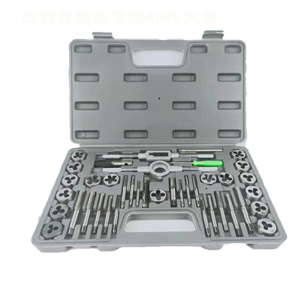 Set di Maschi e Filiere 40 in 1 M3- Kit di Strumenti per Filettatura a Vite a Filettatura in Acciaio Alleato Strumenti Meccanici Professionali Femminile
