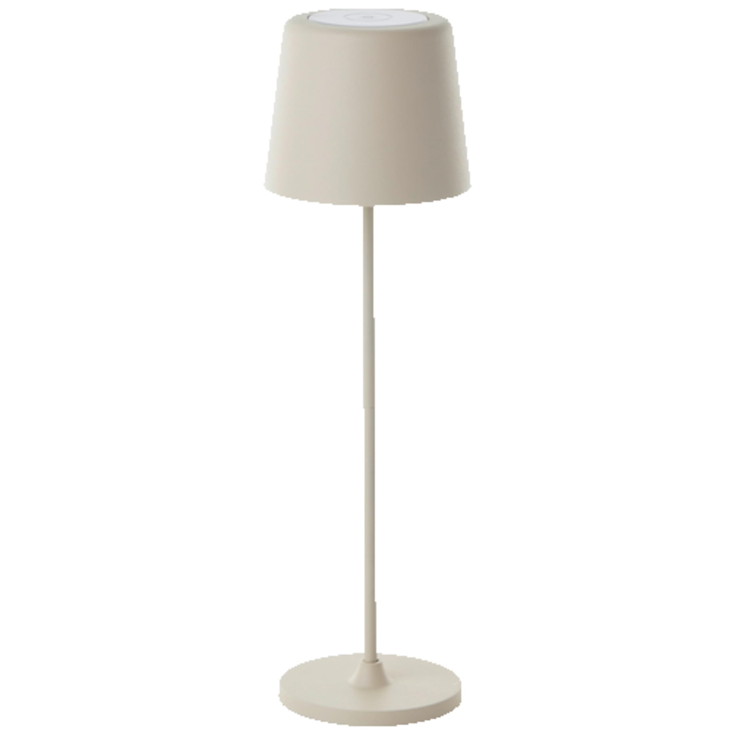 Lightbox - Juego de 2 lámparas de mesa LED para interior y exterior (37 cm, 23 cm, diámetro de 10 cm, luces de mesa para exteriores beige con atenuador táctil | móvil/inalámbrico/portátil |