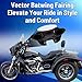 Vector Batwing Fairings Compatible with Harley Davidson Trike Freewheeler - Fiberglass Motorcycle Fairing with 2x 6