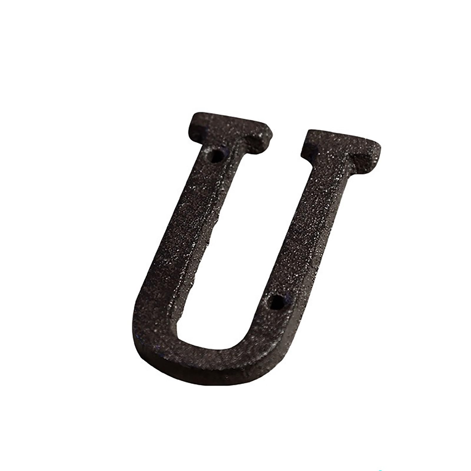 2.95 Inch House Numbers with Screws Modern Metal Door Number Cast Iron Address Numbers Letters Sign, for Outside Mailbox Apartment Yard Room Street Hotel Wall Decor Garden Cafe(U)