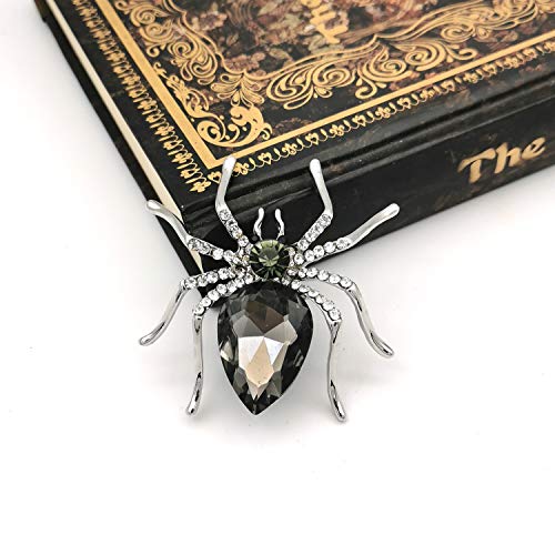 Image of YOQUCOL Halloween Spider Shape Brooch Pins for Women Girls Gift