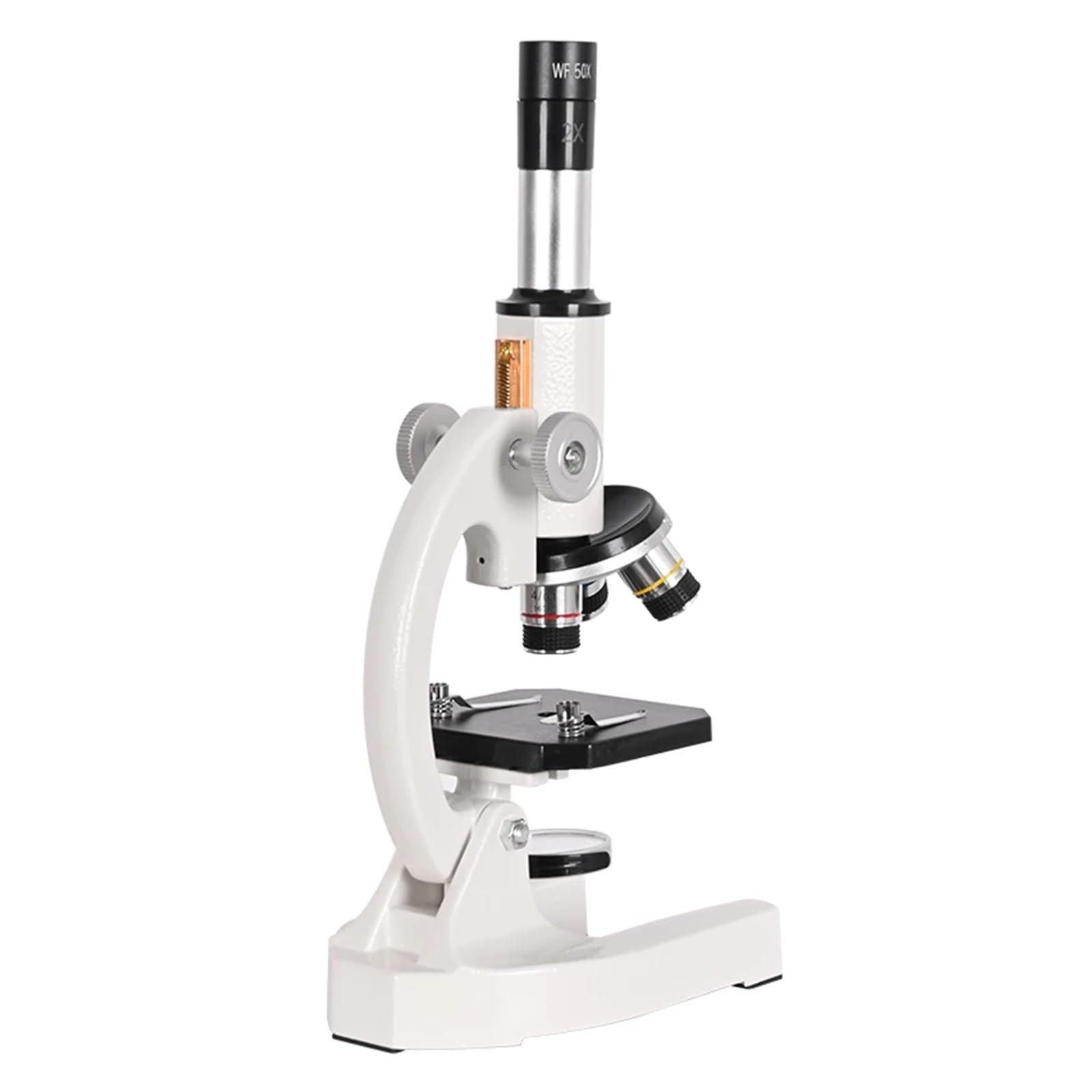 Microscopio biológico monocular de 40x-2000X for Estudiantes, educación, Laboratorio, HD, Luces LED, Soporte for teléfono móvil, Estudio, Vacaciones
