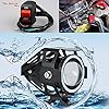 2pcs Super Bright 3000LM 125W CREE U7 LED with Blue Demon Angel Eyes Halo Ring Motorcycle Universal Headlight Work Light Driving Fog Spot Lamp + 1 pcs Switch