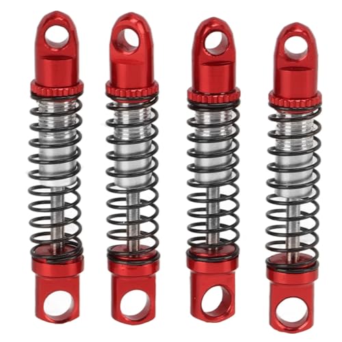 Image of 4 Set Metal Front Rear Shock Absorber, Aluminum Alloy RC Car Damper for WPL D12 1 /10 RC Car Upgrades Parts(Red)