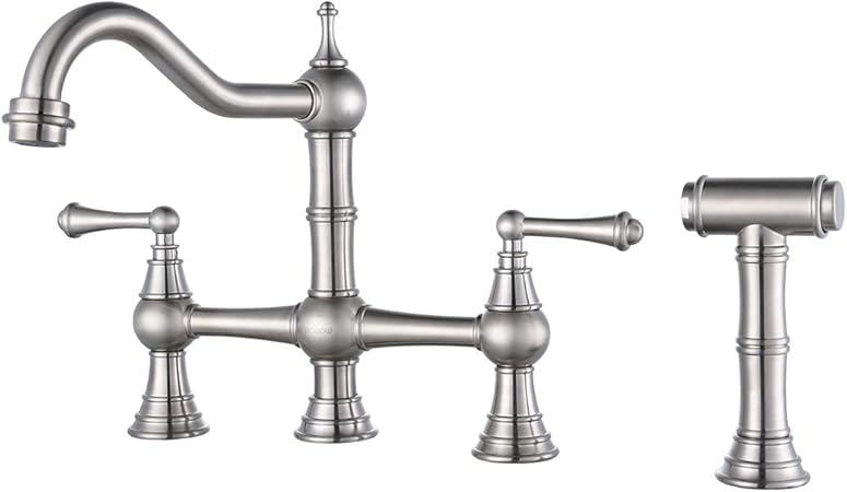 WOWOW 8 inch Centerset Bridge Kitchen Faucet WOWOW 8 inch Centerset Bridge Kitchen Faucet