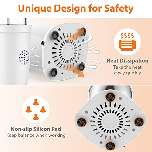 Koios Pro 850W Bullet Personal Blender For Shakes And Smoothies, Protein Drinks, 11 Pieces Set Blender For Kitchen Baby Food With Ultra Smooth 6-Edge Blade, Coffee Grinder For Beans, Nuts, Spices, 2X17 Oz + 10 Oz Large & Small To-Go Cups, 2 Spout Drinking Lids, Portable Travel Mixer, Bpa Free (White) #TOP7