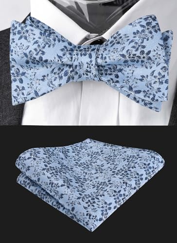 Image of Alizeal Mens 2pcs Floral Pattern Bow Tie Set