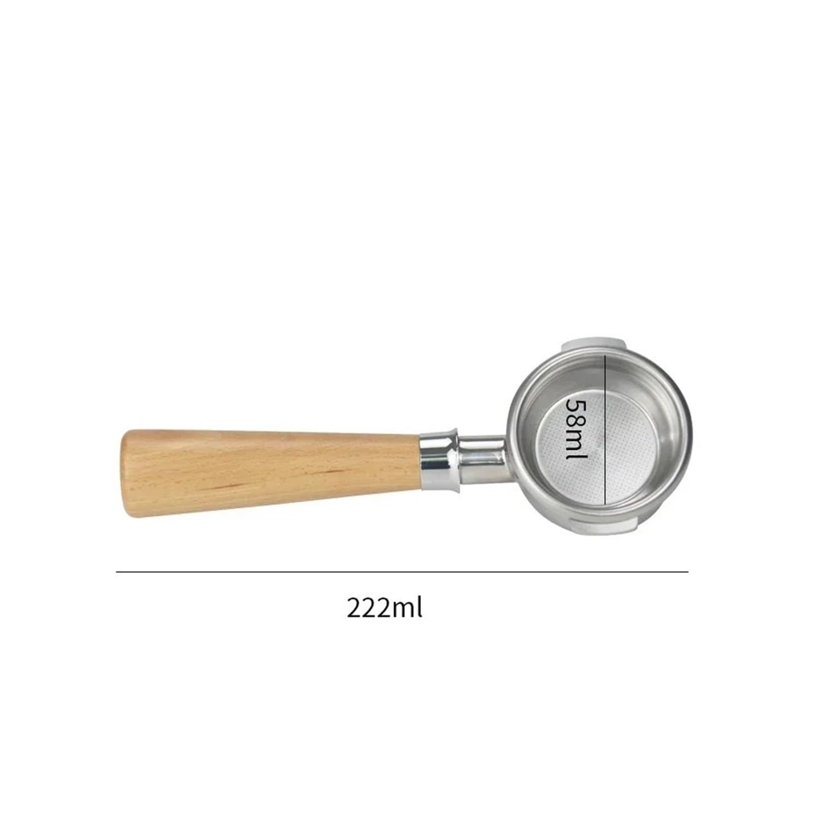 Mango For Máquina De Café, Compatible Con Breville, BES900 BES920 BES980, Portafiltro Sin Fondo De 2 Orejas De 58 Mm, Piezas De Repuesto For Espresso De Acero Inoxidable 304(58mm-Breville-Beech)