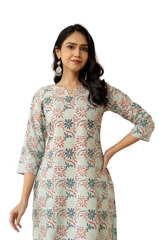 daevish tog New Rayon Floral Printed Knee Length Straight Casual Kurta for Women | Women Fomal Kurti-picture-10