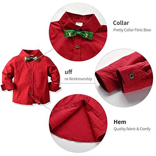 Image of Xifamniy Baby Boys My First Valentine's / St.Patrick's / Easter Day Outfit Newborn Bow Tie 3Pcs Pants Set