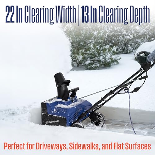 image for Westinghouse WSnow22 Corded Snow Blower 22 Inch, Steel Auger, Dual LED