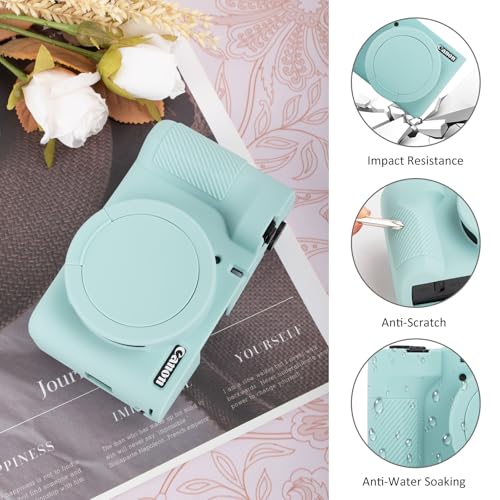 Funda de silicona para cámara Canon V1 color azul miniatura 5