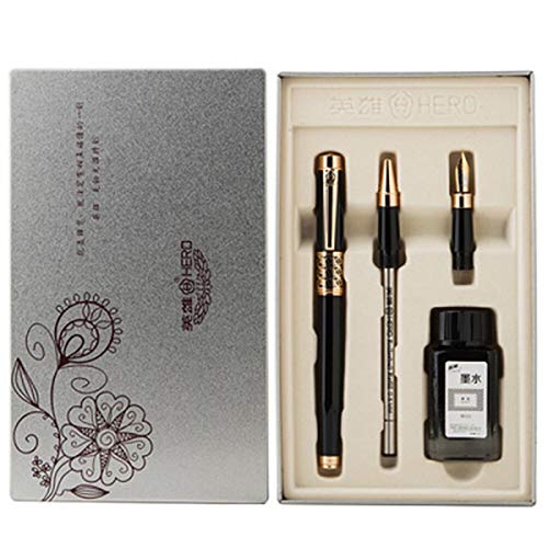 VIDOO Füllfederhalter Schwarz Und Helle DREI-Stift-Stift Tinte Geschenk-Box-Set Für Studenten-Business