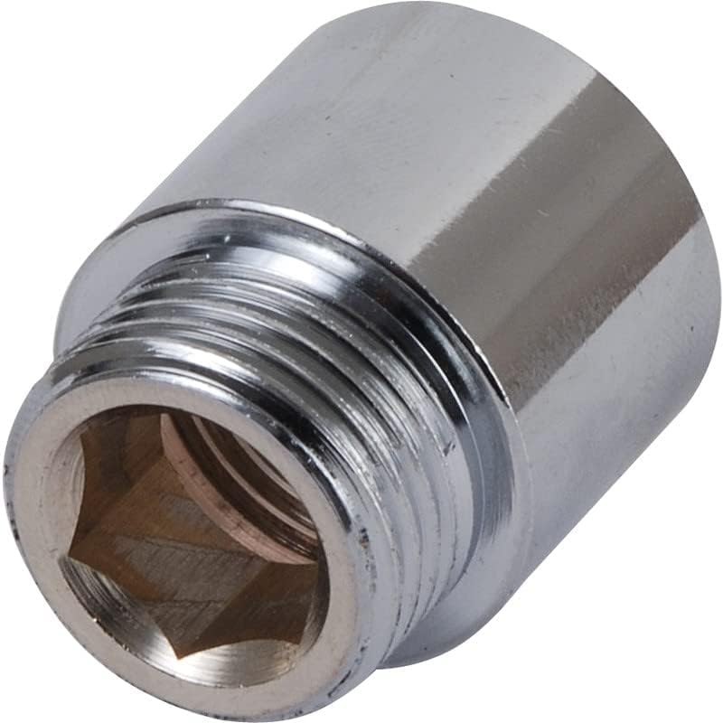 Chrome 1/2" Male to Female Rigid Round Extensions for Radiator Valves, Towel Rails and Showers (10mm - 100mm) (80mm)