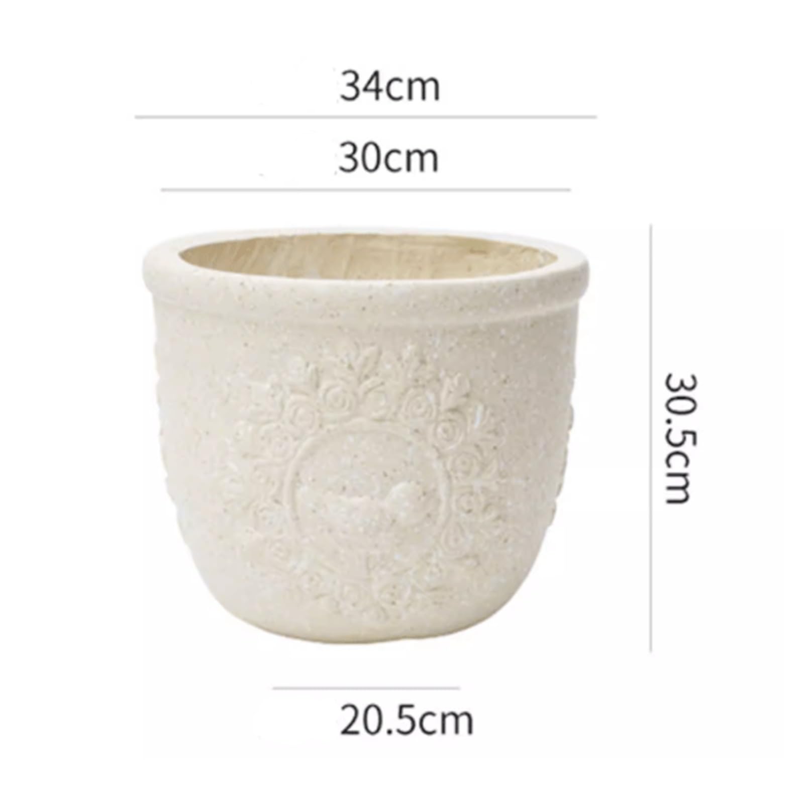 Fioriera vintage da terra in ceramica e magnesio: una fioriera che trasuda un lusso sobrio Terrazza(Grande)