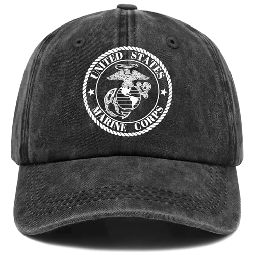 Craslly Marine Corps Gifts for Men - USMC for Men - Fathers Day Christmas Retirement Military Gifts - United States Marine Corps Adjustable Baseball Cap