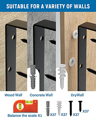 Leopo 18 Inch Shelf Brackets & Supports, Large Wall Brackets For Garage Storage, Heavy Duty Shelf Support Angle Brackets thumb #3