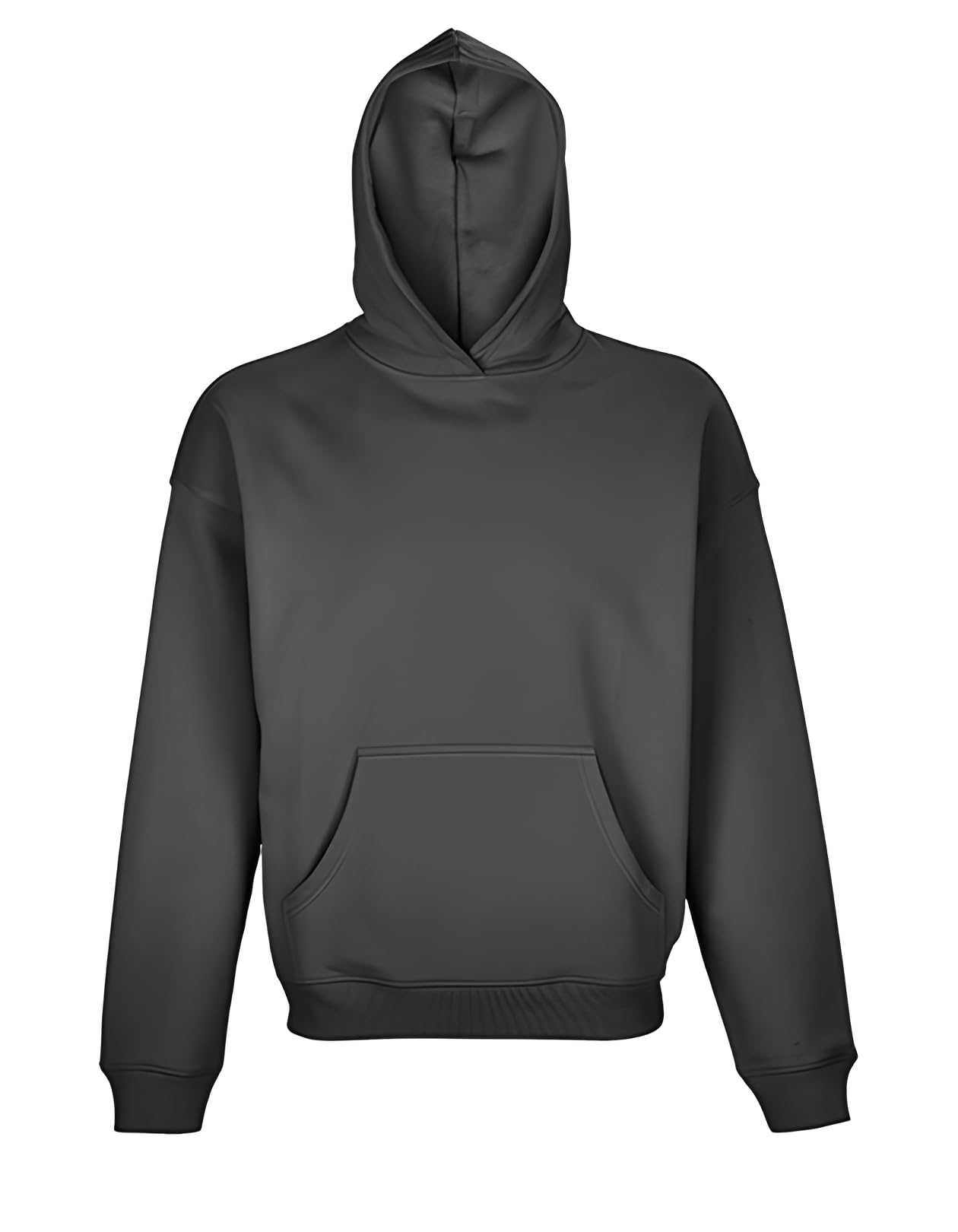 noTrash2003 Bluza z kapturem premium oversize, uniseks, 100% bawełna, 450 g/m², ekstra gruba, wegańska i wysokiej jakości, 6 kolorów, rozmiary XS–XXL, ciężka bluza z kapturem, czarna, XL