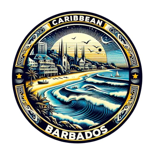 Imán decorativo souvenir Caribe Barbados 2 pulgadas