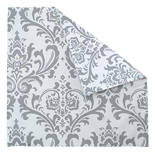 Grey Storm Soft Damask Floral Floral Pattern Print Premier Prints 100% Twill Cotton Traditions Fabric Reversible Small Large Decorative Toss Throw Pillow Covers Hidden Zipper 18x18