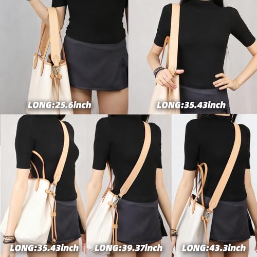 Image of DGAZ Vachetta Leather Crossbody Strap for Neverfullbag with Gift Box, Handmade DIY purse strap