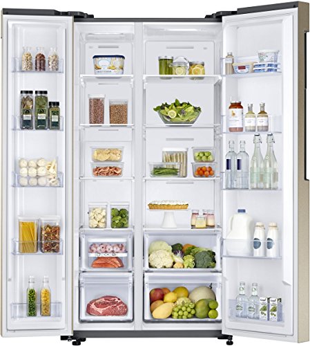 Image of Samsung 674 L Frost Free Side-by-Side Refrigerator(RS62K6007FG /TL, Stary Gold, Inverter Compressor)